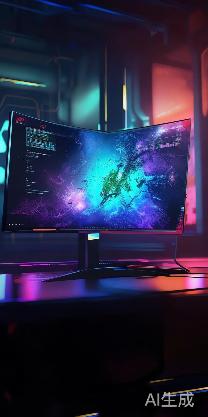 其次，雷火电竞显示器采用了高分辨率面板，如2K或4